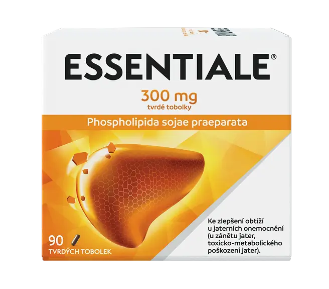Essentiale 300mg – balení pro podporu jater, dostupné v Česku